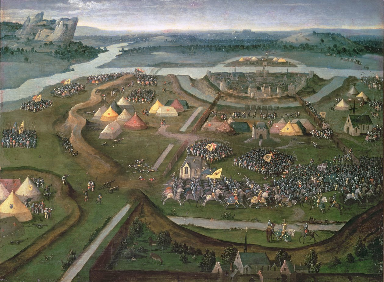 Slaget ved Pavia i 1525, ca. 1530 (panel) af Joachim Patenier