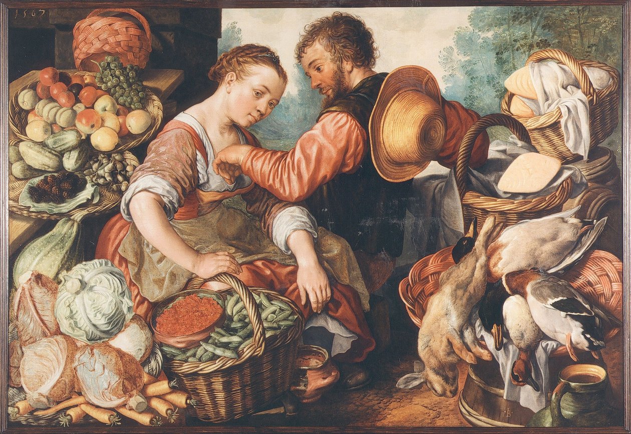 Markedsscene, 1567. af Joachim Beuckelaer