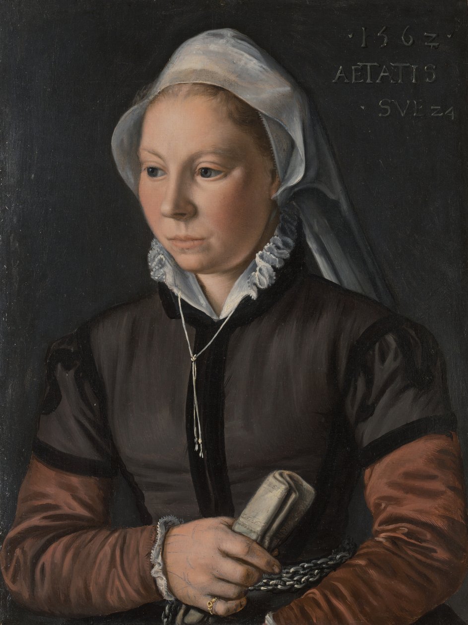 Portræt af en ung kvinde, 1562. af Joachim Beuckelaer