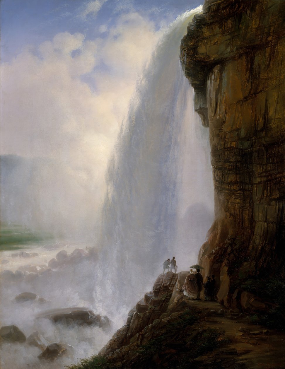 Under Niagara Falls, 1862. af Joachim Ferdinand Richardt