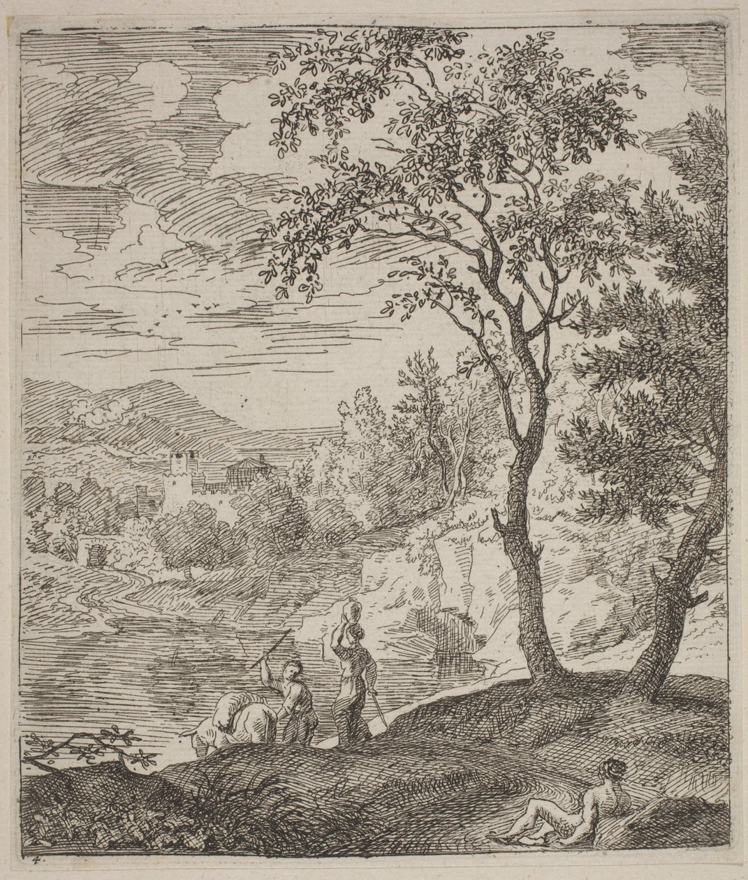 Landskaber på måden af Poussin af Joachim Franz Beich