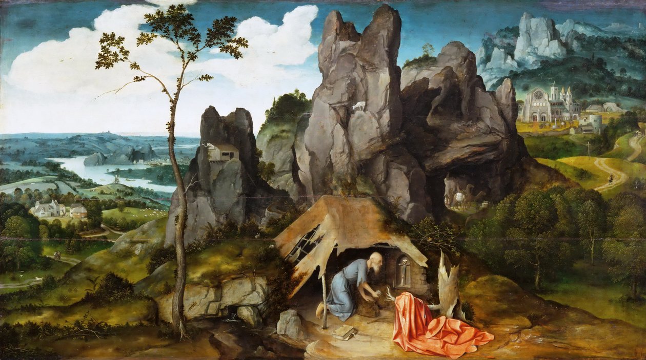 Sankt Hieronymus i ørkenen af Joachim Patinir