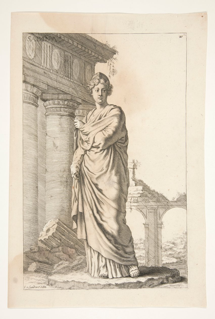 Sabina, fra Ancient Sculptures Admired af Joachim von Sandrart