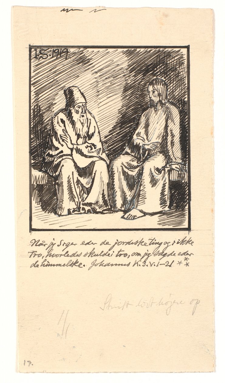 Kristus og Nikodemus af Joakim Frederik Skovgaard