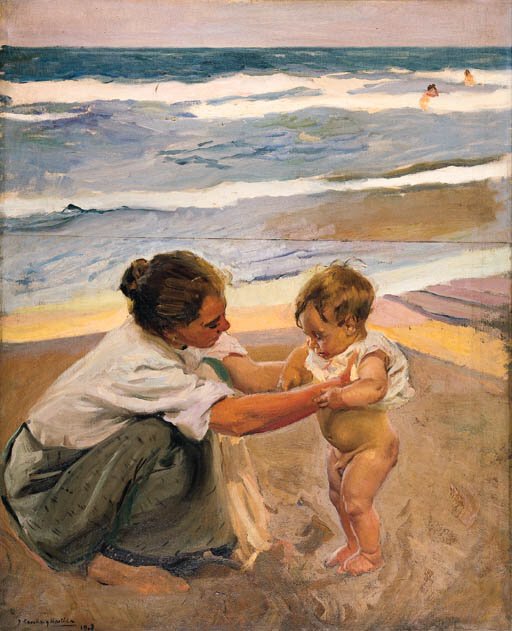 På bredden af ​​Marn af Joaquín Sorolla