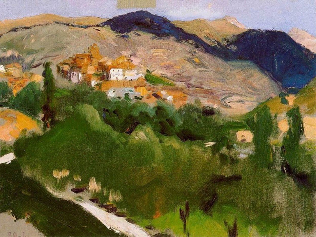 Montanas de Jacan Engelsk: Mountains at Jacan af Joaquín Sorolla