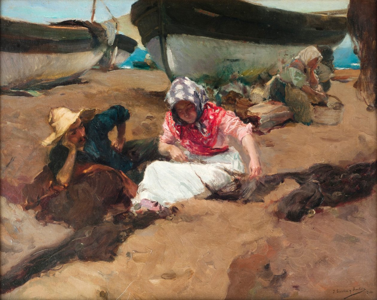 Reparerer nettet af Joaquin Sorolla y Bastida