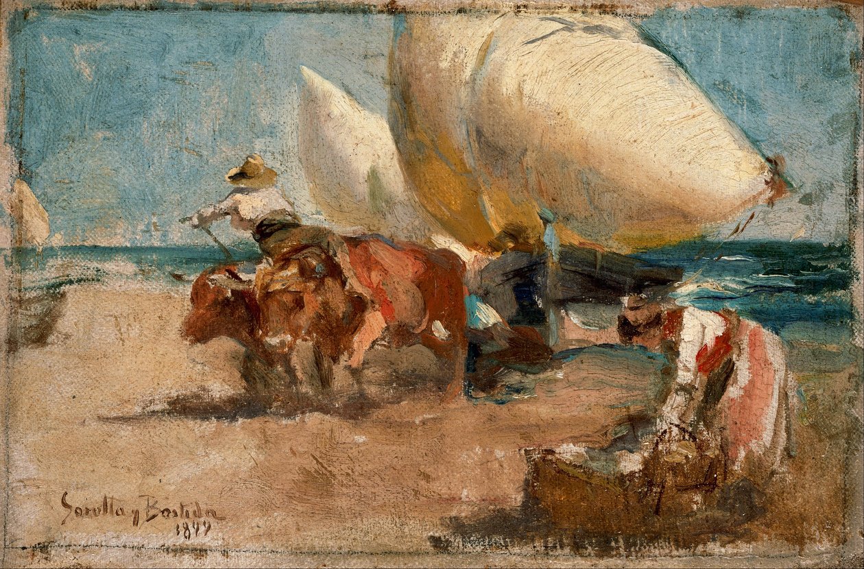 Strand scene af Joaquín Sorolla