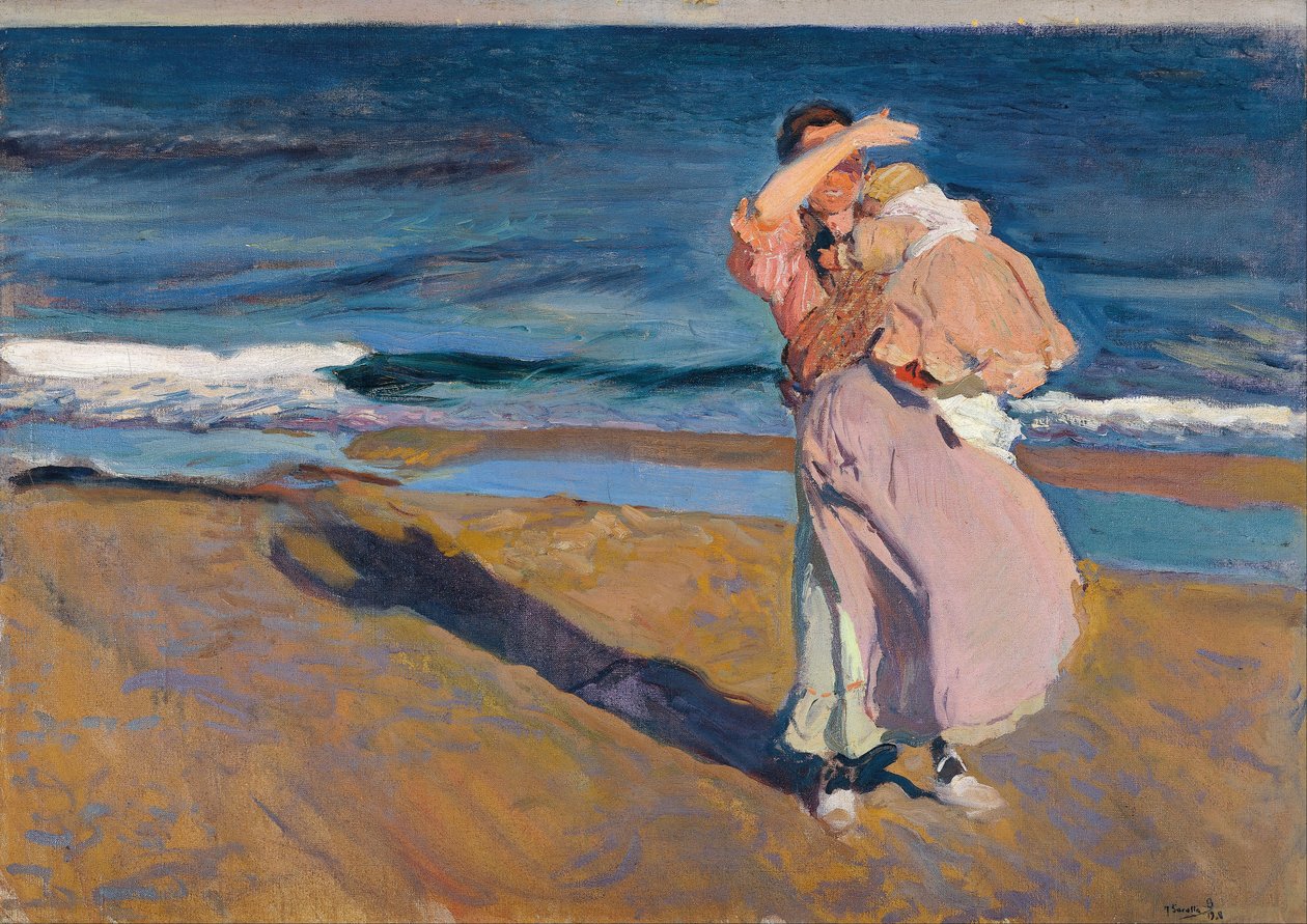 Fiskekvinder med sin søn af Joaquín Sorolla
