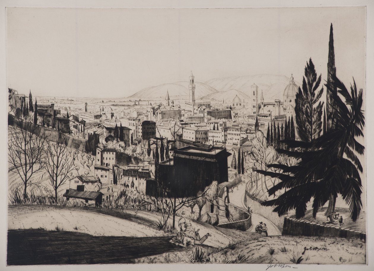 Firenze, 1924 (tørpunkt) af Job Nixon