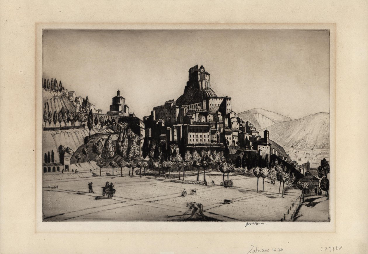 Subiaco, 1926 (tørnål) af Job Nixon