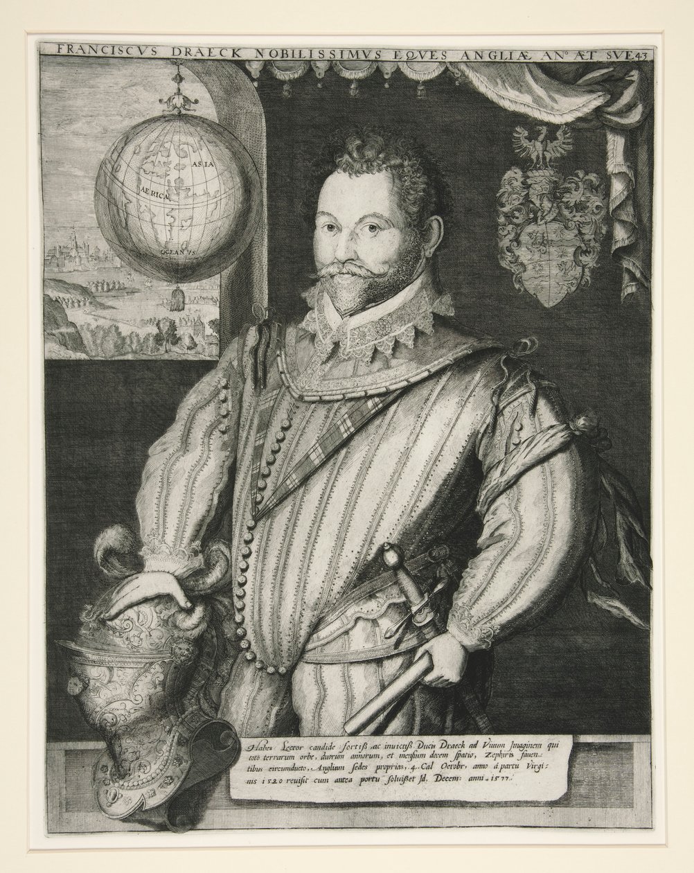 Sir Francis Drake af Jodocus Hondius