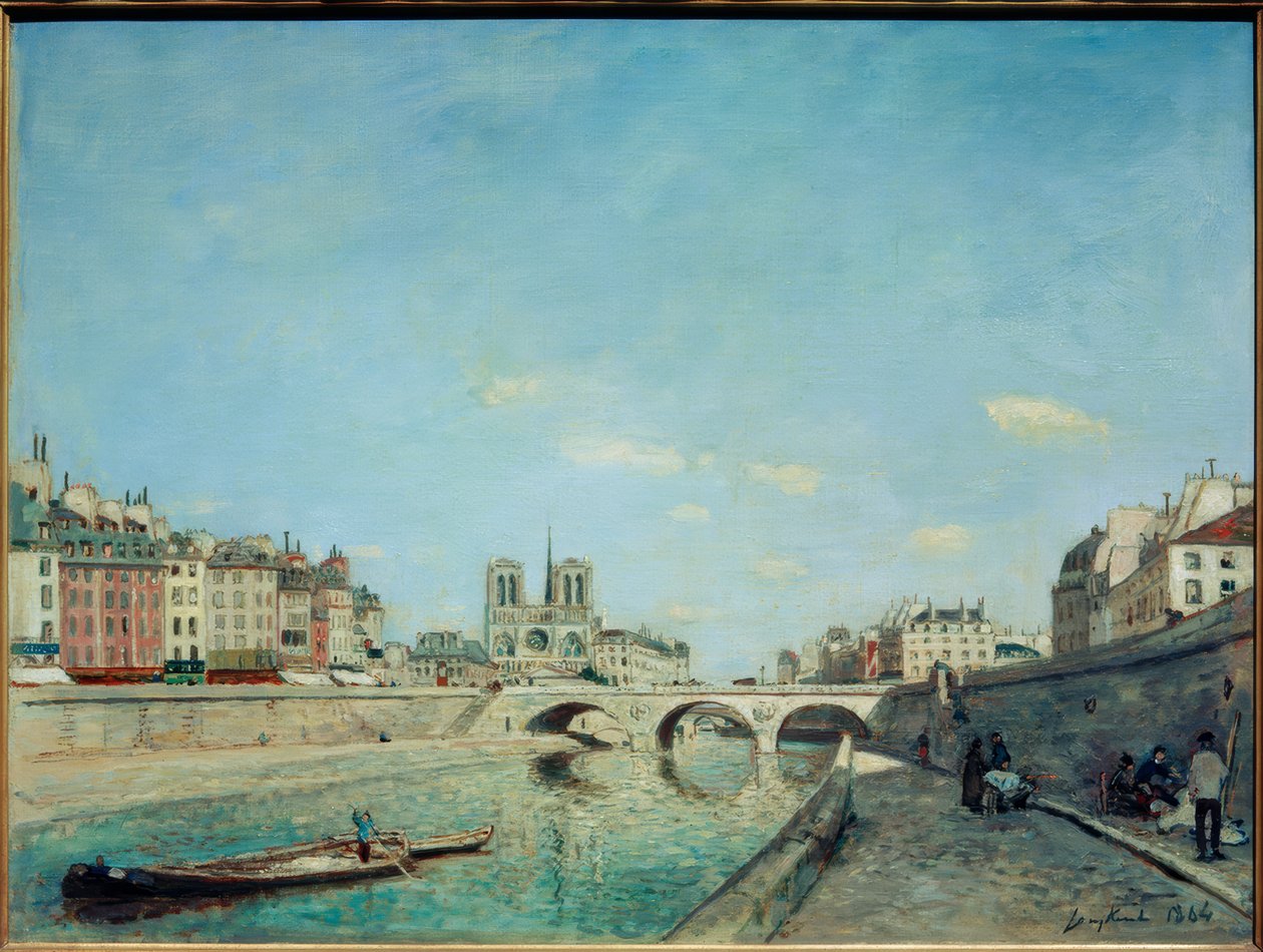Seinen og Notre-Dame af Johan Barthold Jongkind