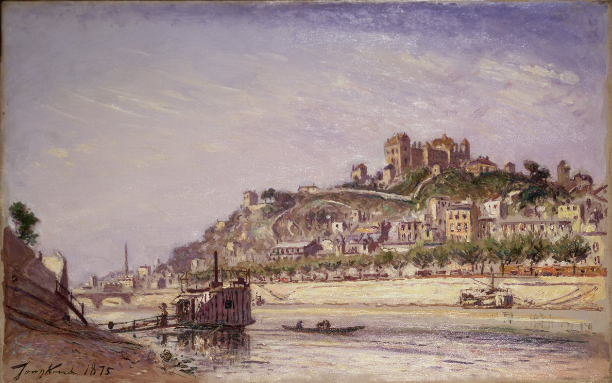 Saone i Lyons, 1875 af Johan Barthold Jongkind