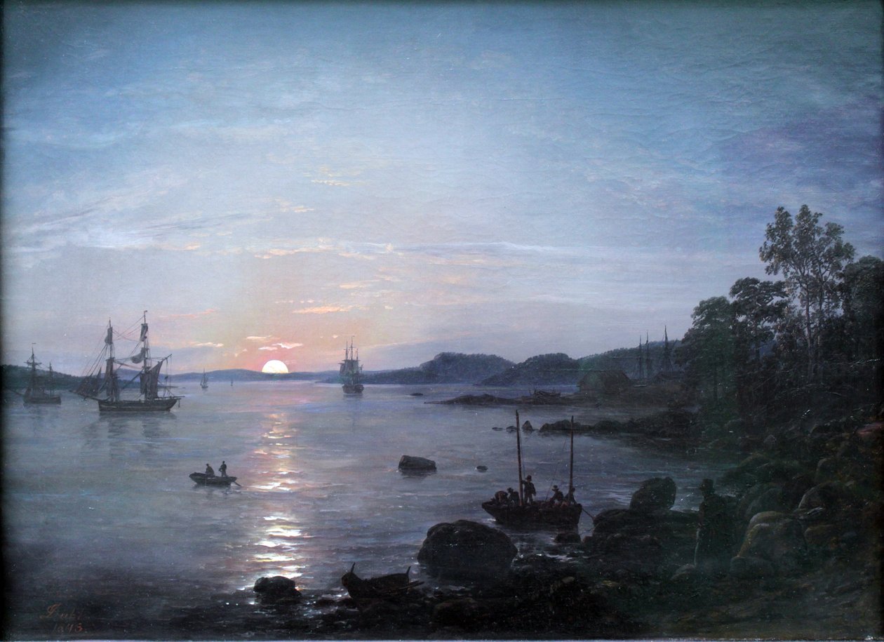 Fjord bei Holmestrand af Johan Christian Dahl