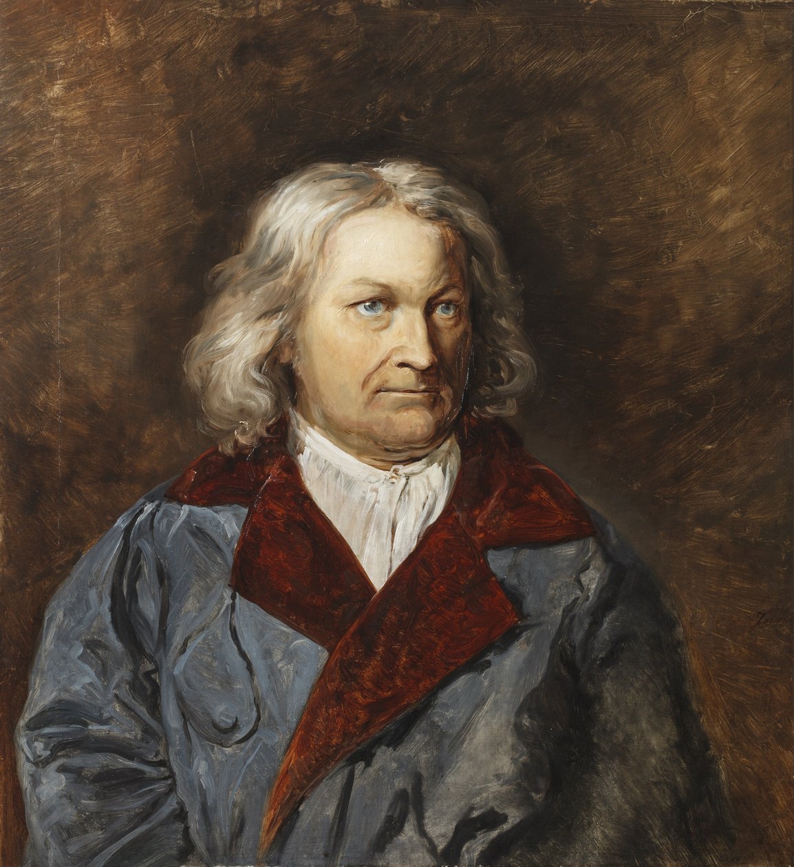 Portrait of Bertel Thorvaldsen af Johan Christian Dahl