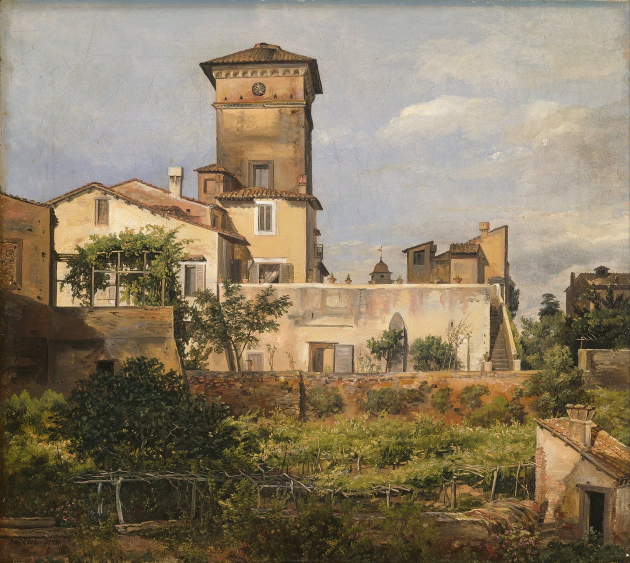Scene fra Villa Malta af Johan Christian Dahl