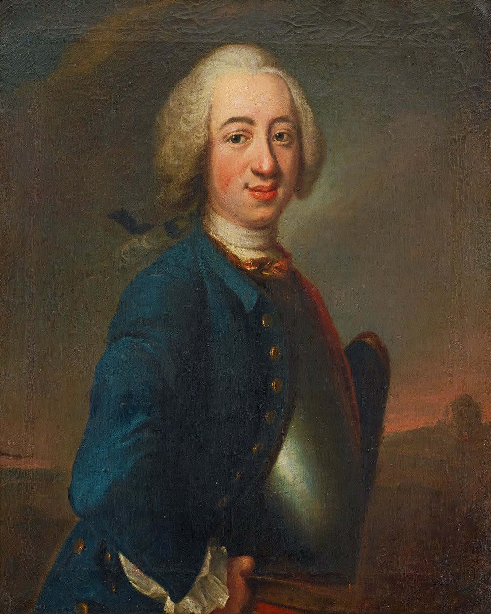 Johan Henrik Scheffel (1690–1781). Portræt af en ung officer af Johan Henrik Scheffel