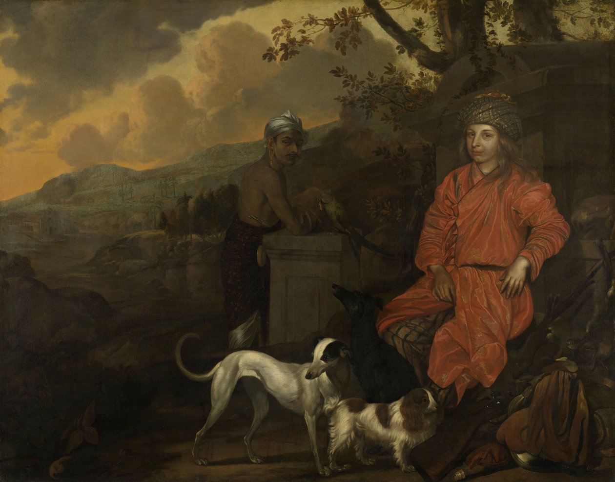Portræt af Philip Baldaeus og Gerrit Mossopotam, 1668 af Johan de la Rocquette