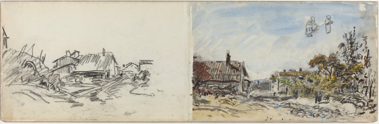 En landsby nær Brezins, 1880