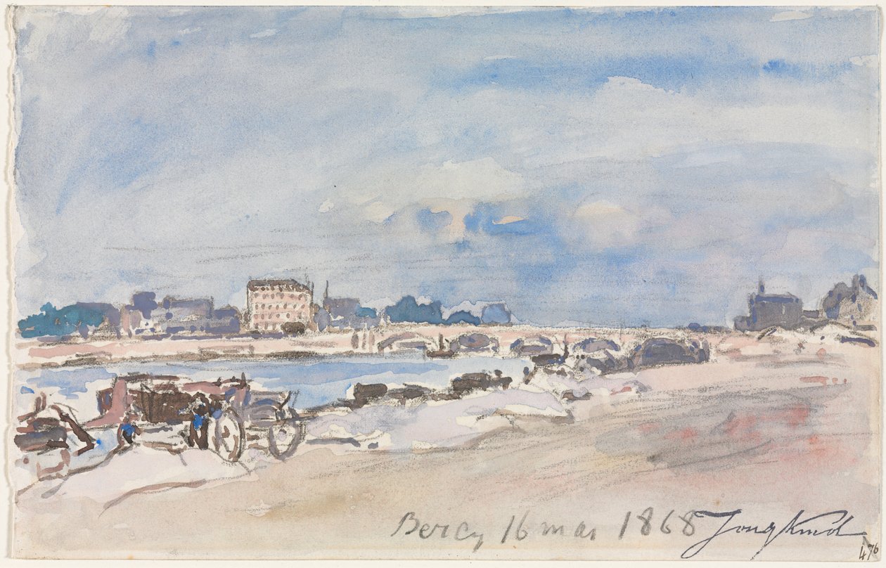 Bercy, 1868. af Johan Barthold Jongkind