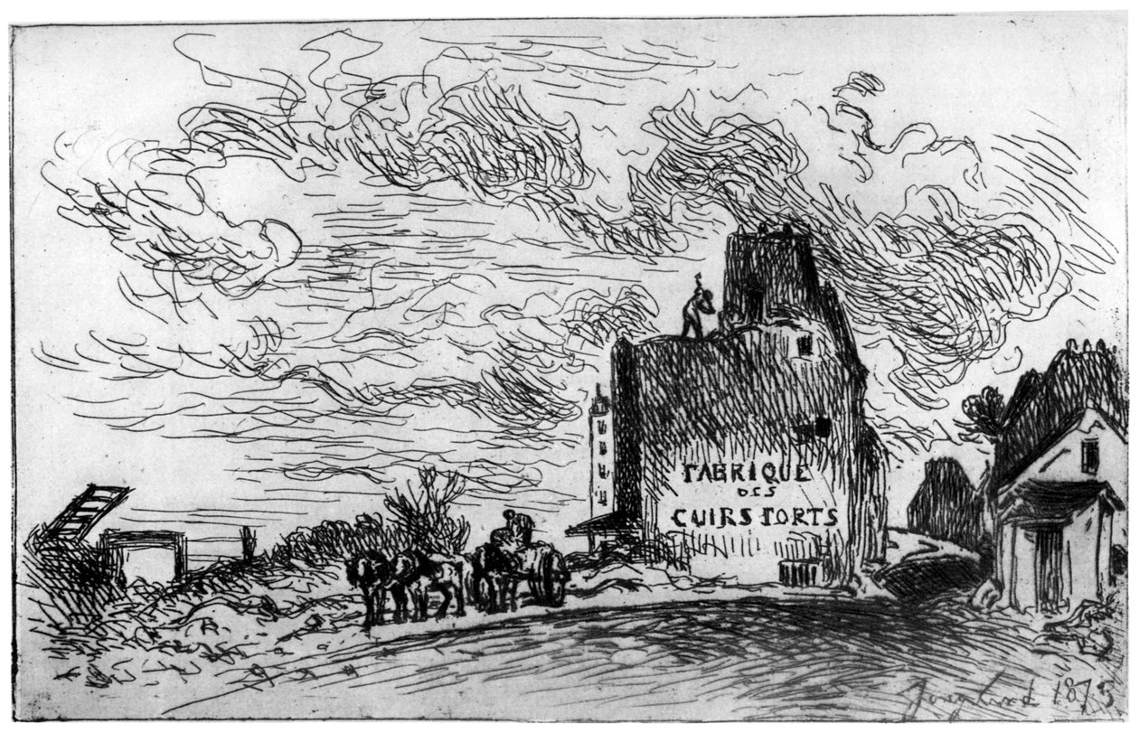 Nedrivning, c1840-1890 1924 af Johan Barthold Jongkind