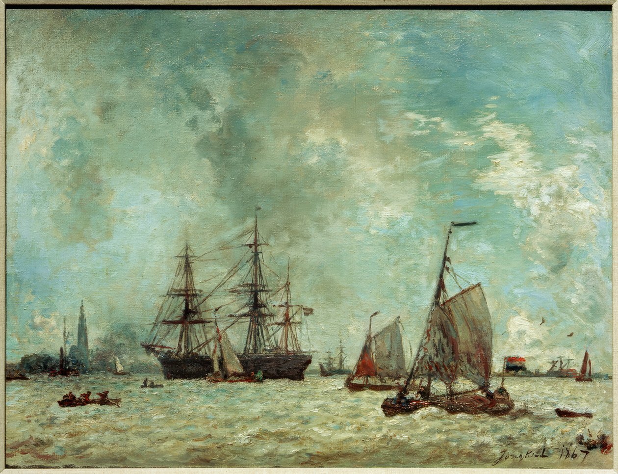 Havnen i Antwerpen af Johan Barthold Jongkind