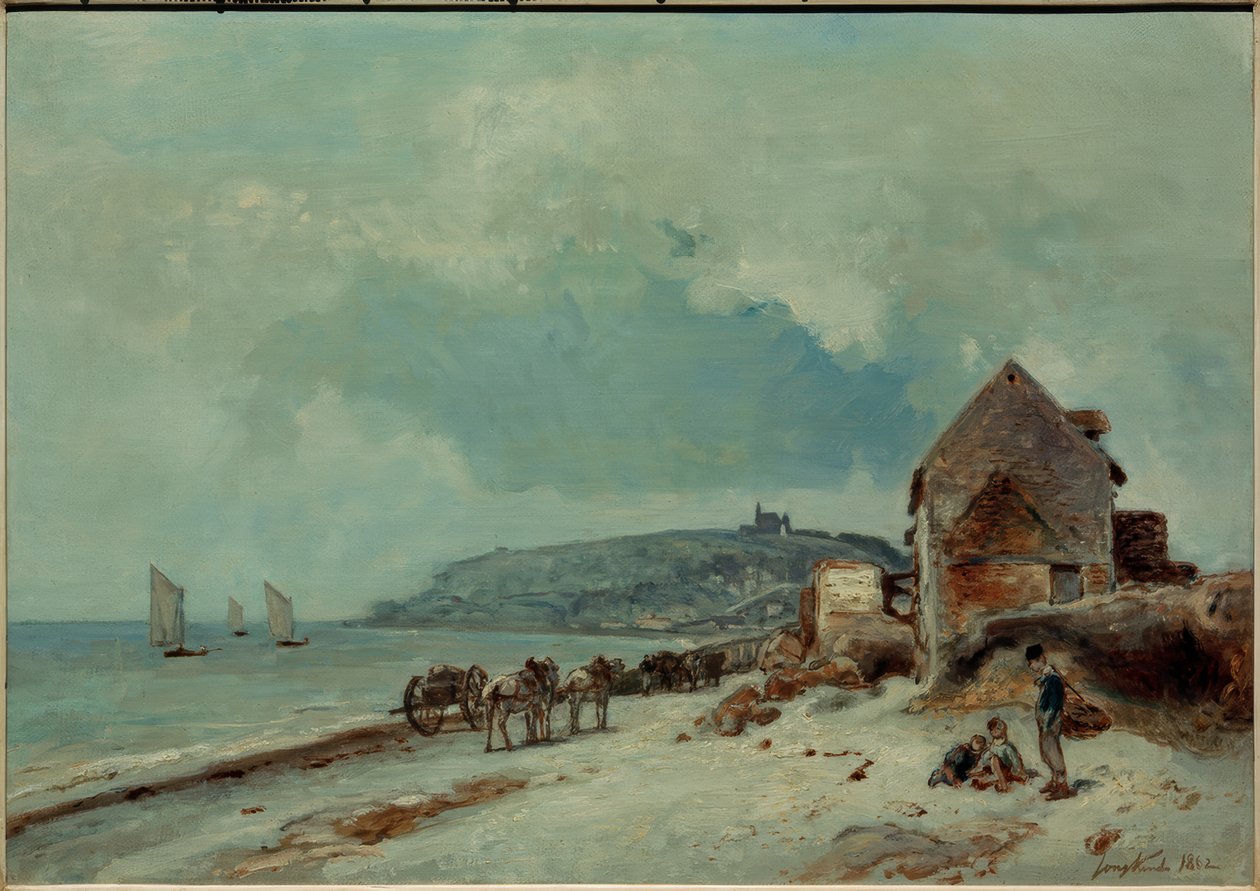 Sainte-Adresse-stranden af Johan Barthold Jongkind