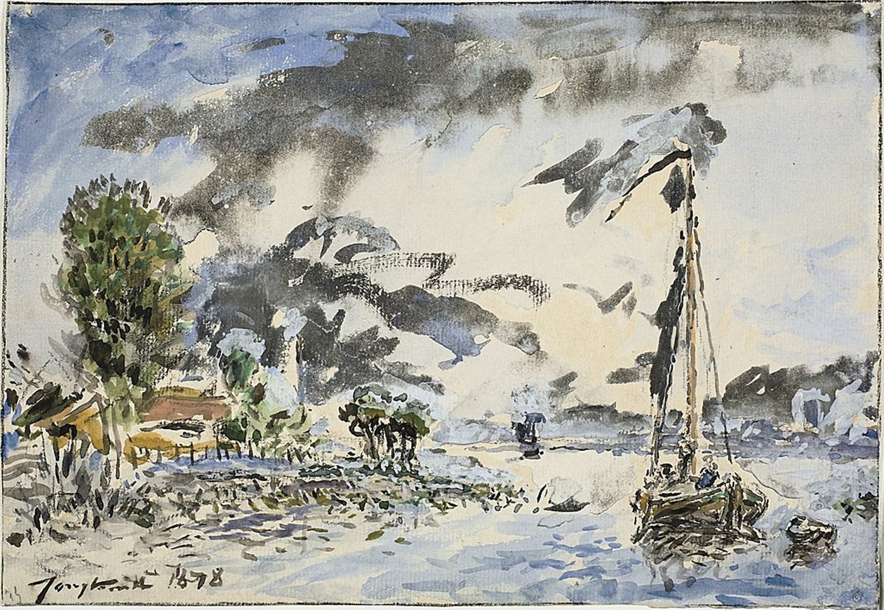 Fiskebåd af Johan Barthold Jongkind