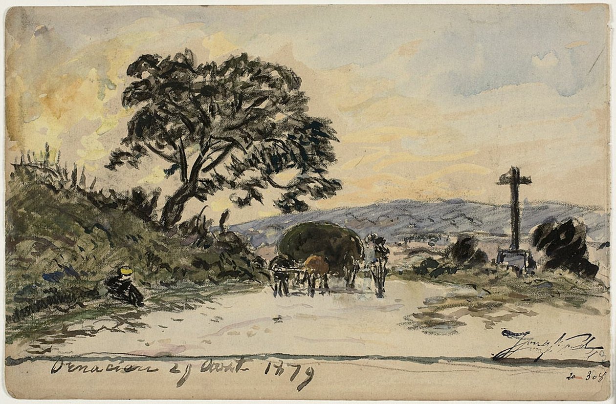Ornacieux (recto og verso) af Johan Barthold Jongkind