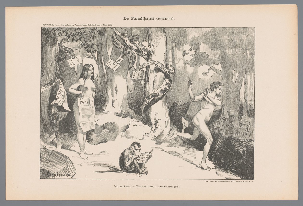 The Peace of Paradise forstyrret (titel på objekt) af Johan Braakensiek