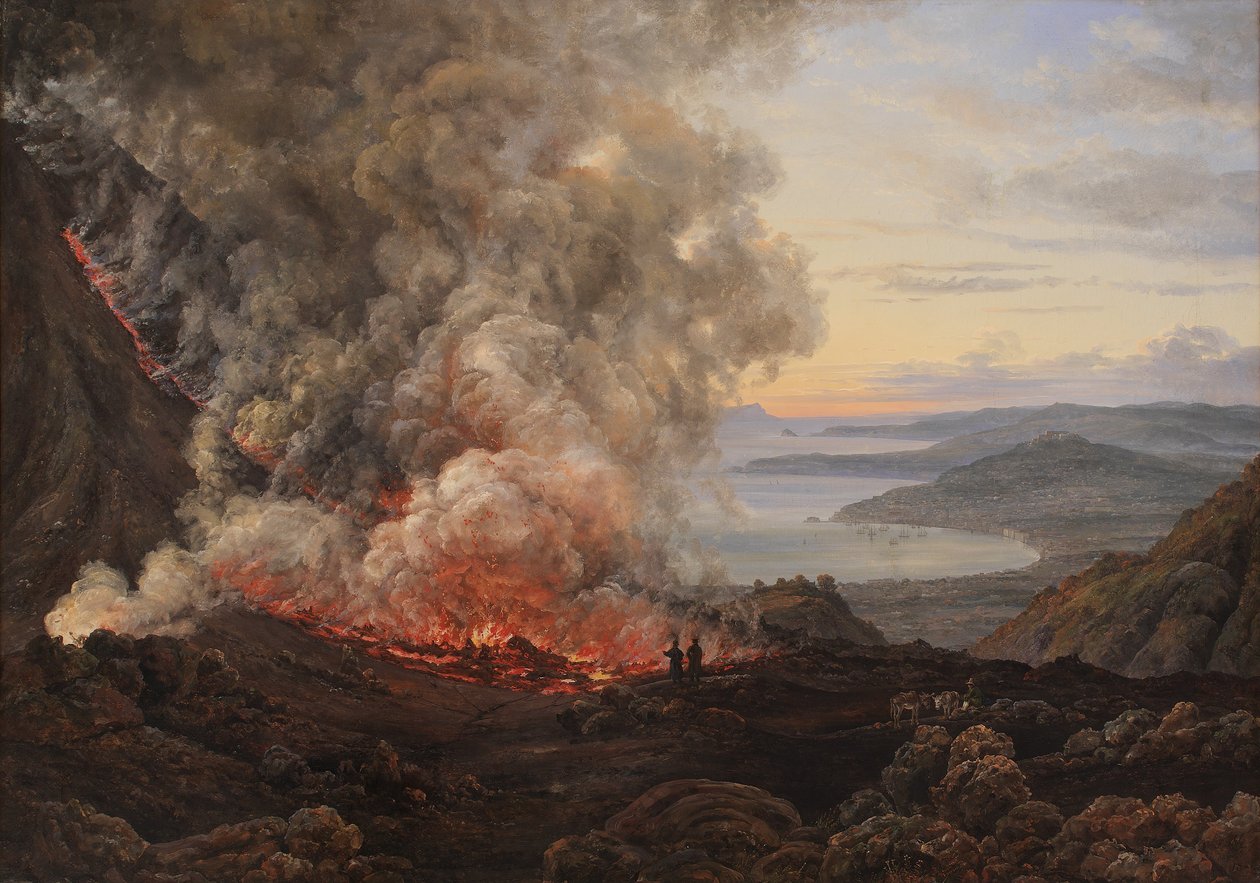 Vulkanen Vesuvs udbrud, 1821 af Johan Christian Dahl