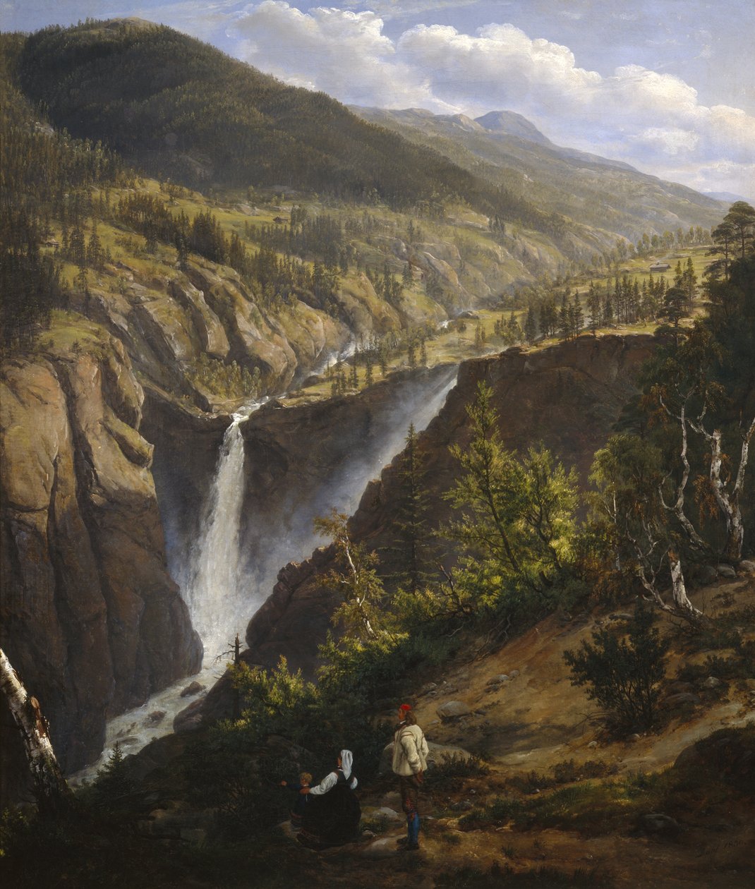 Rjukan vandfald af Johan Christian Dahl