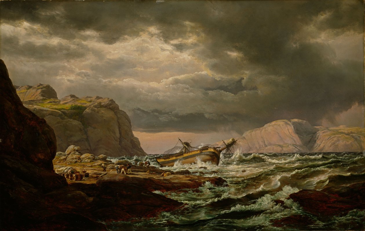 Forlis ved den norske kyst af Johan Christian Dahl