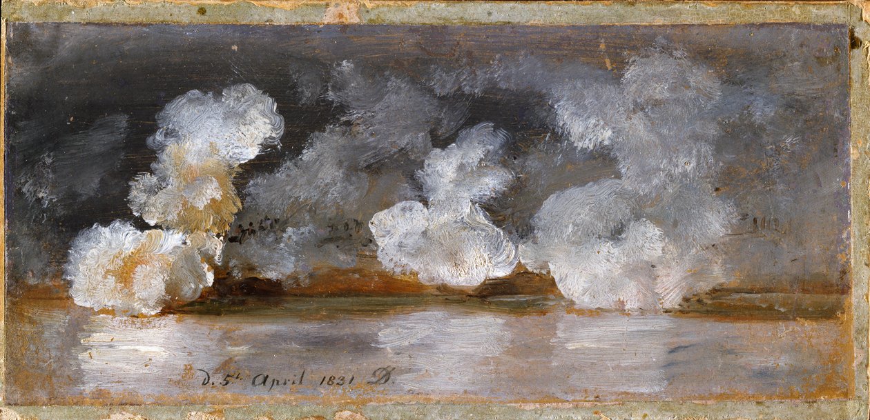 Røg fra kanonskud af Johan Christian Dahl