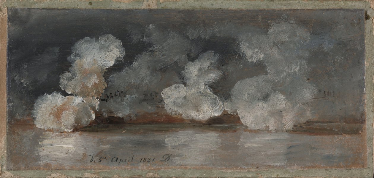 Røg fra kanonskud af Johan Christian Dahl