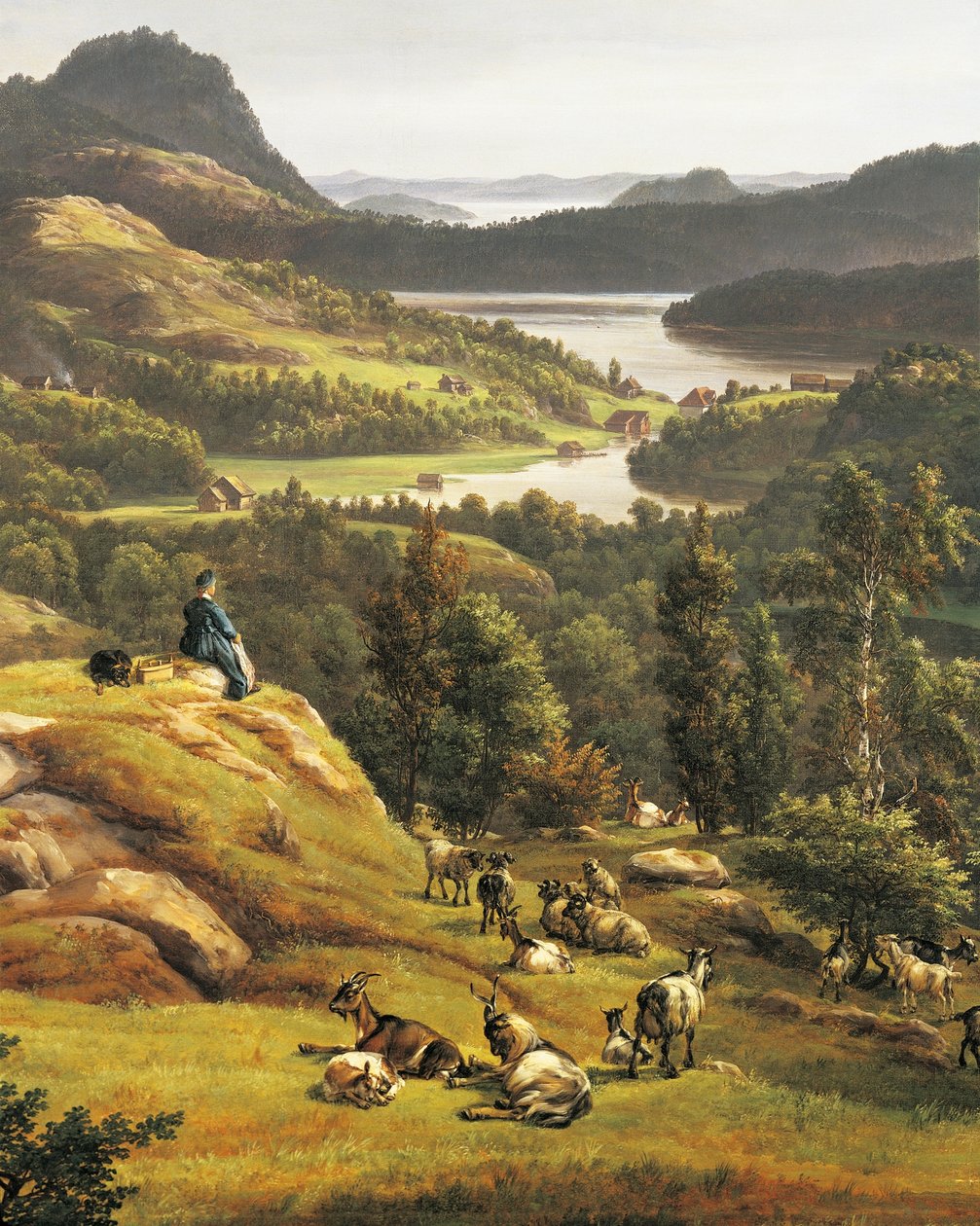 Udsigt over Lyse kloster nær Bergen af Johan Christian Dahl