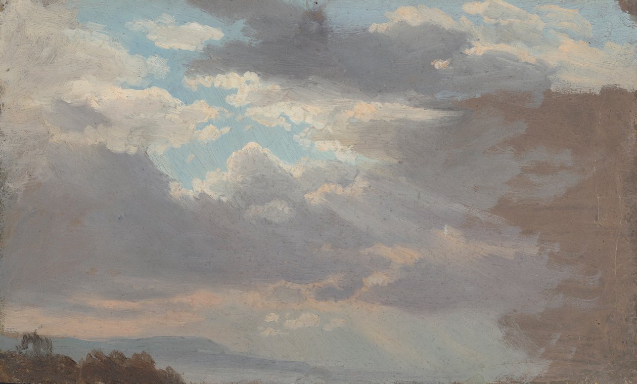 Skystudie fra studievinduet af Johan Christian Dahl