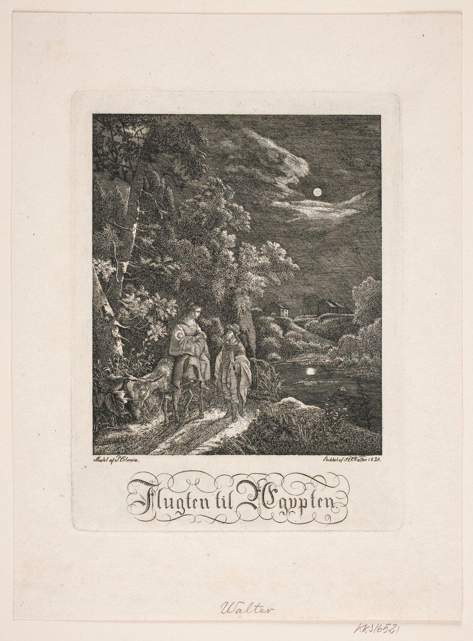 Flugten til Ægypten af Johan Christian Ernst Walter