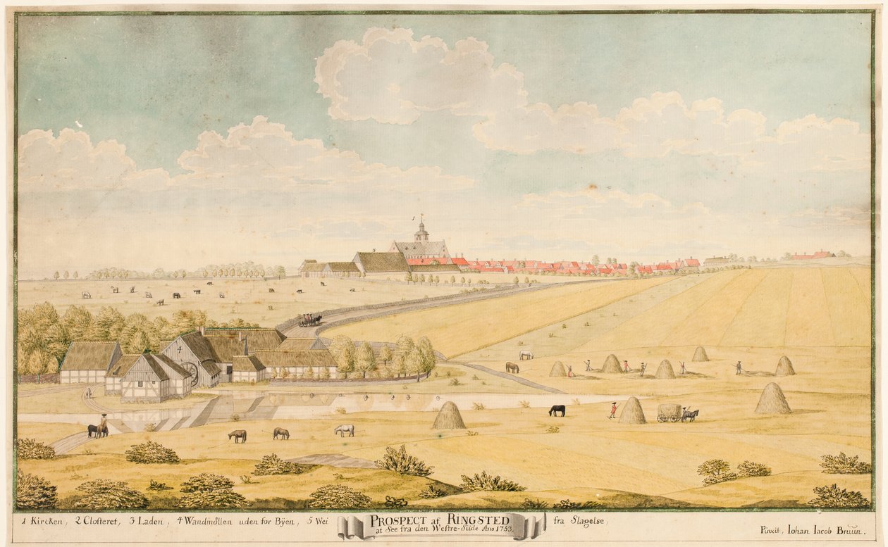 Prospekt af Ringsted af Johan Jacob Bruun