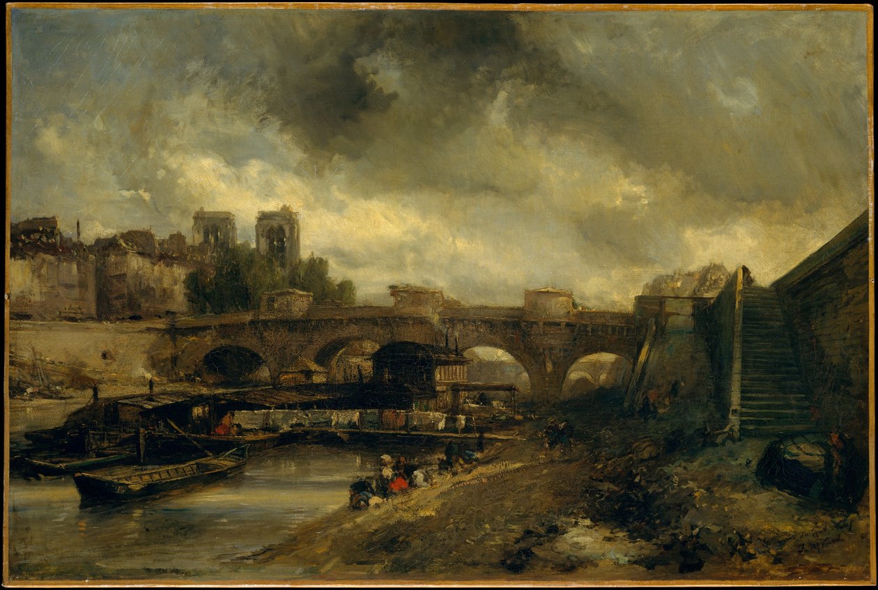 Pont Neuf af Johan Jongkind