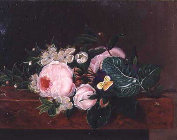Et arrangement af blomster af Johan Laurents (school of) Jensen