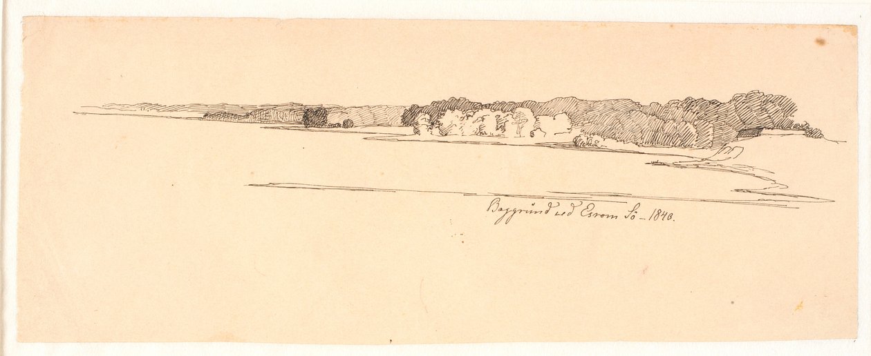 Baggrund ved Esrum Sø af Johan Thomas Lundbye