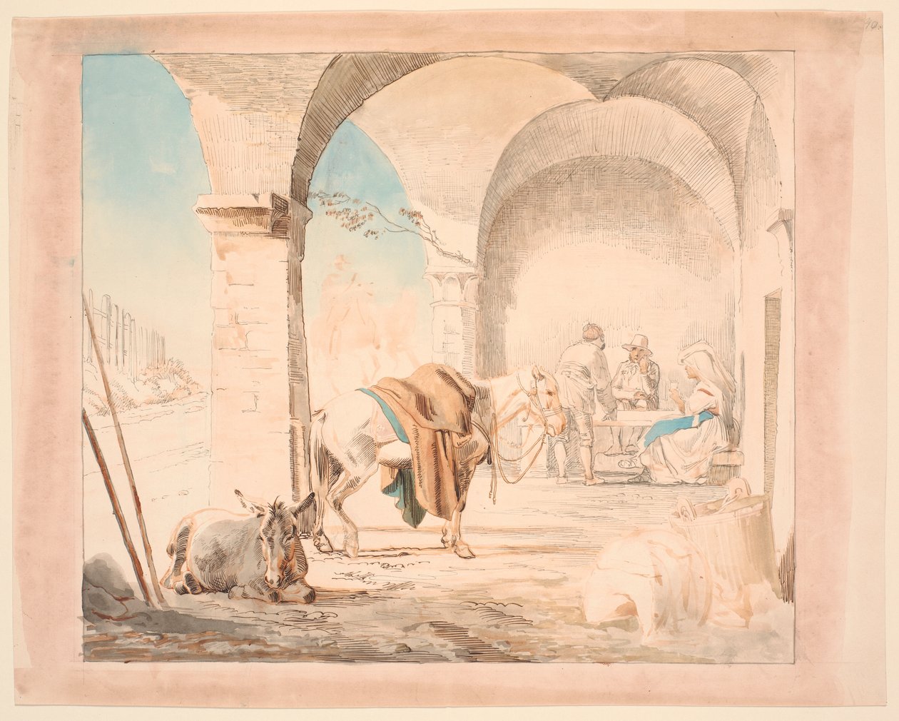 Scene fra et osteri af Johan Thomas Lundbye