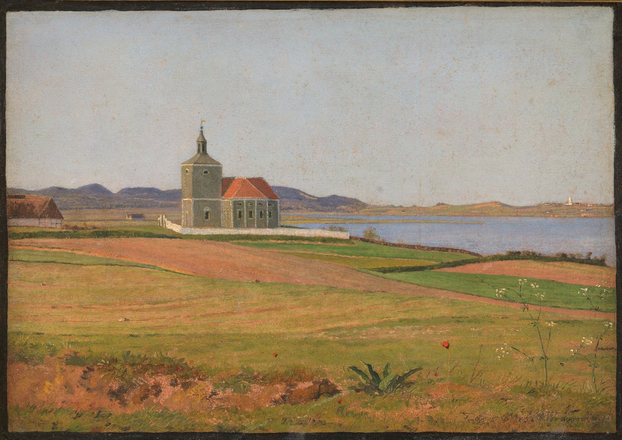 Vinderød Church near Frederiksværk af Johan Thomas Lundbye