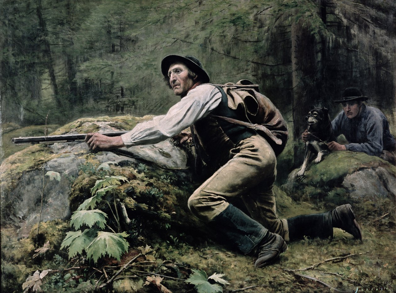 Elgjagt, 1889 af Johan Tiren