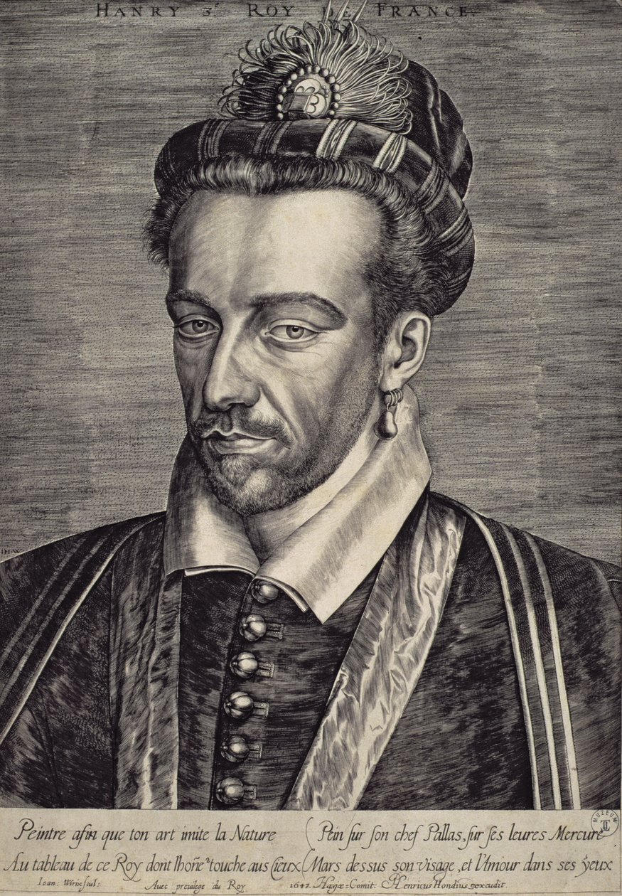Henri III Valois (1551-89) af Johan Wierix