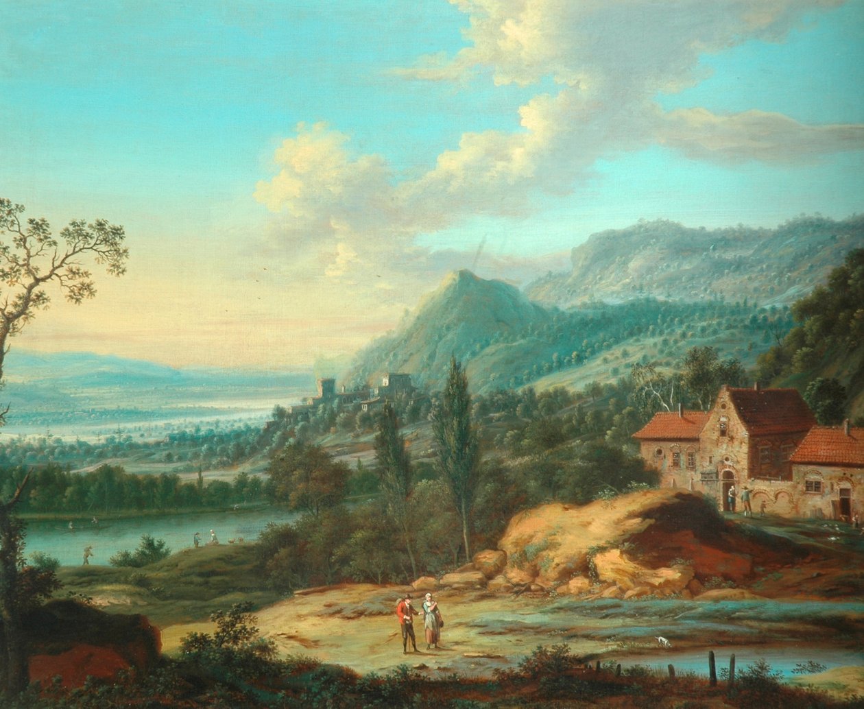 Kontinentalt landskab, 1762 af Johann Christian Vollerdt or Vollaert