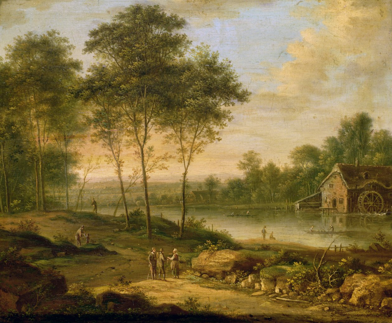 Landskab med en Mølle af Johann Christian Vollerdt or Vollaert