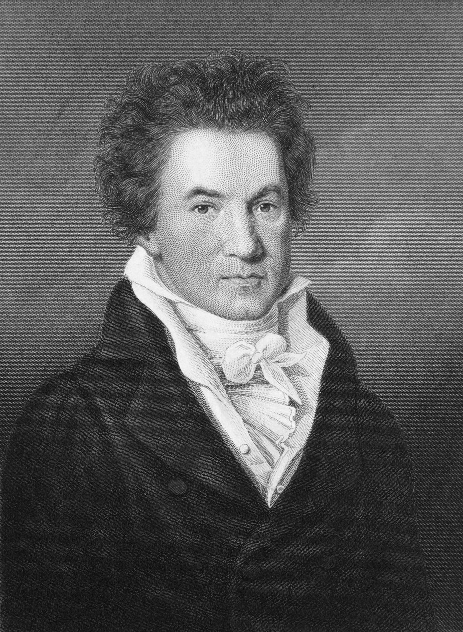 Portræt af Ludwig van Beethoven (1770-1827) af Johann Gottfried Scheffner